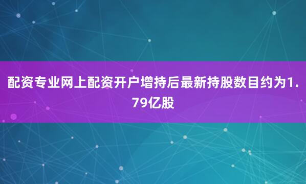 配资专业网上配资开户增持后最新持股数目约为1.79亿股